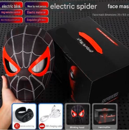 Halloween Blinking Spiderman Mask