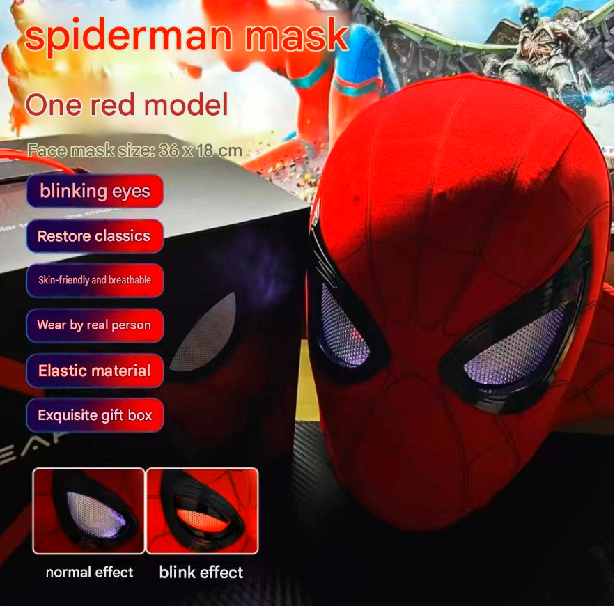Halloween Blinking Spiderman Mask