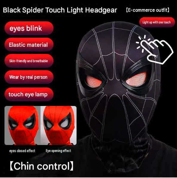 Halloween Blinking Spiderman Mask